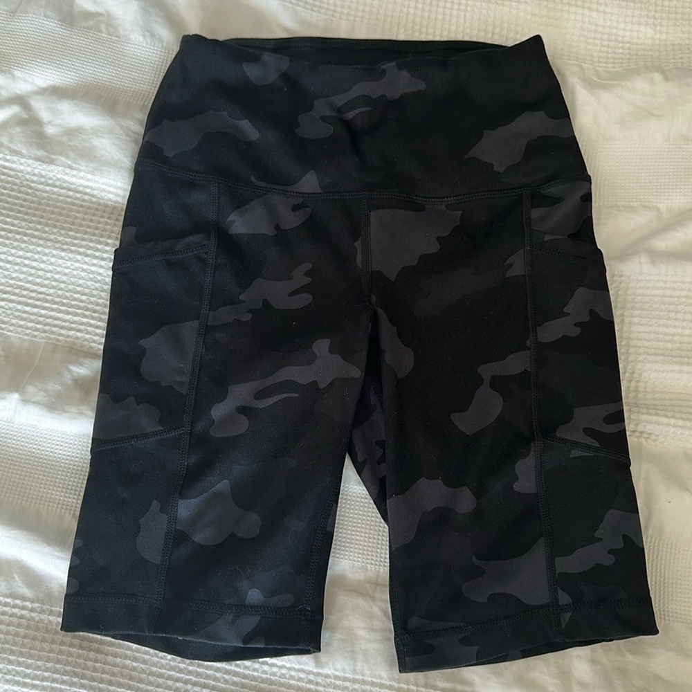Yogalicious Black Camo Bike Shorts